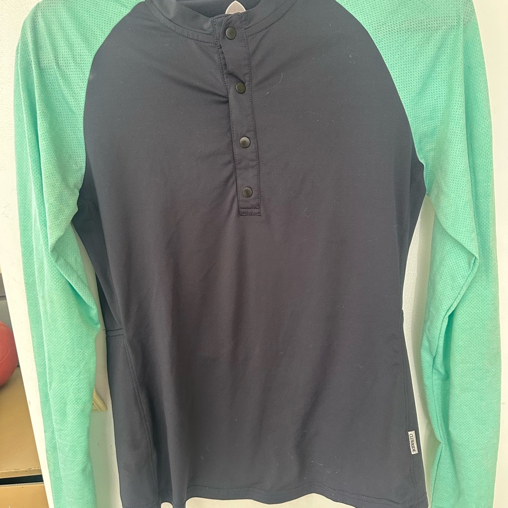 Club Ride Apparel Green and Navy Long Sleeve Tee